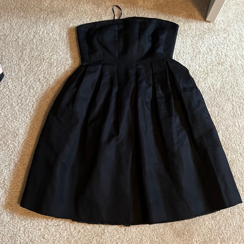 Black strapless dress